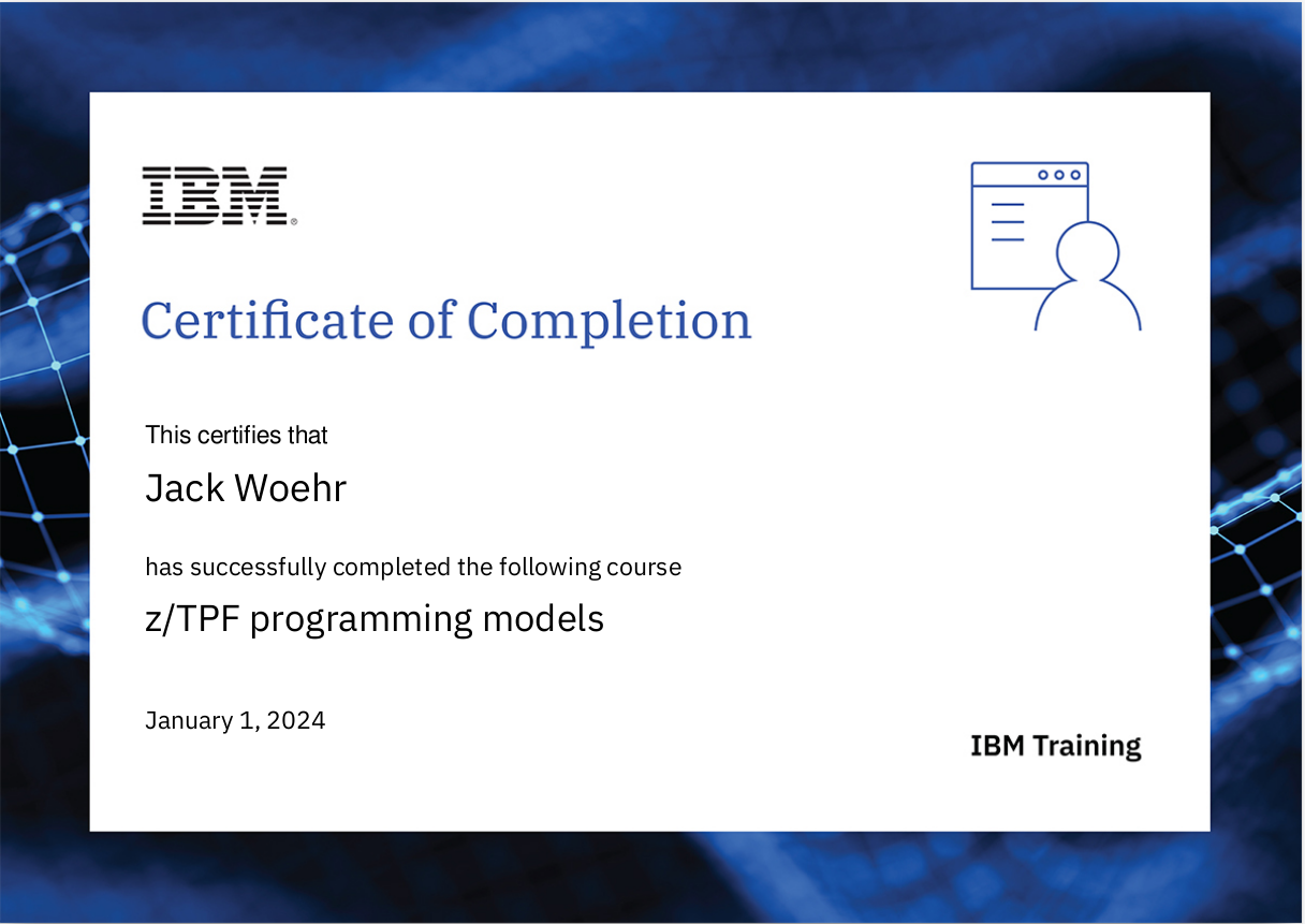 IBM z/TPF programming models
